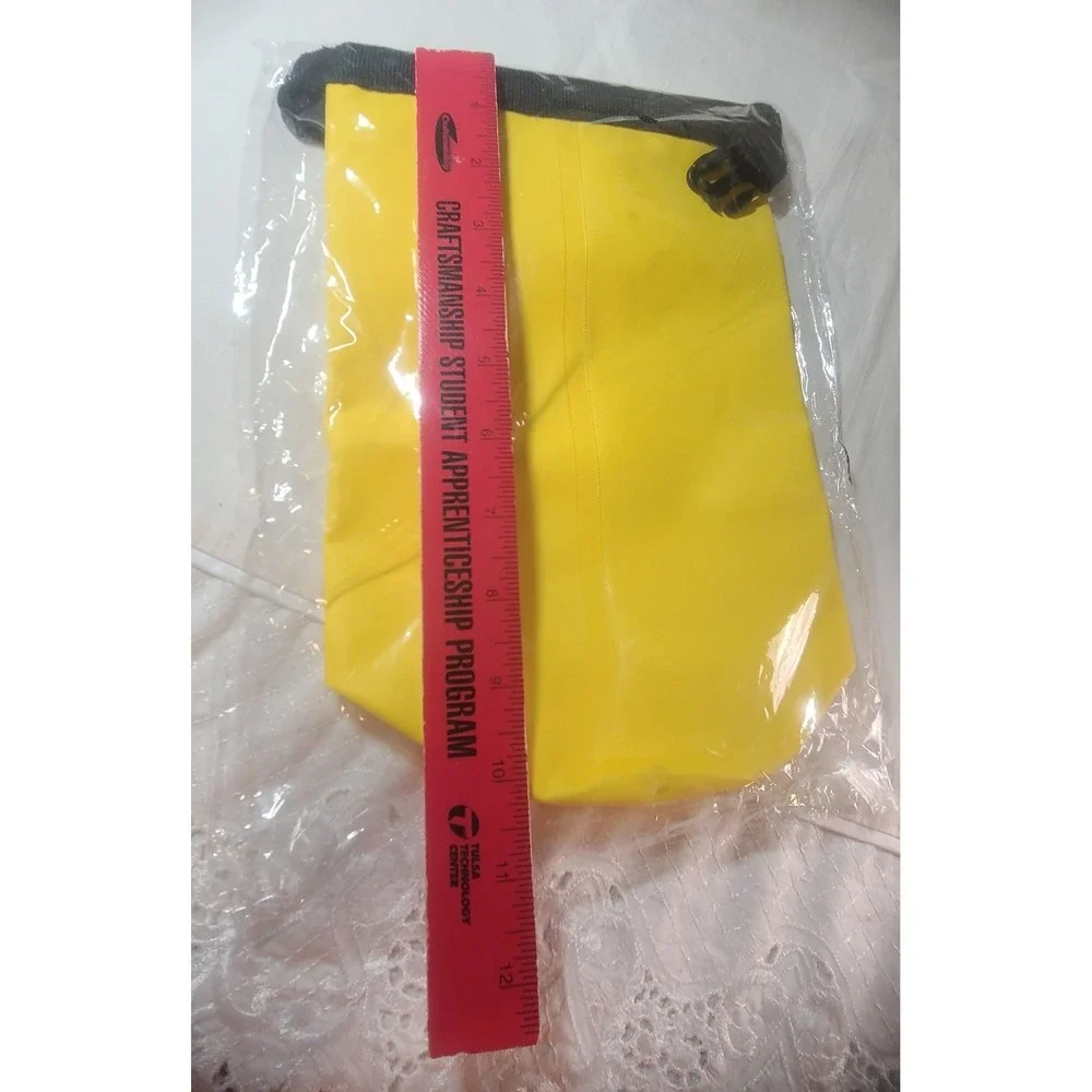 NEW! NuPouch Heavy Duty Vinyl 2 Liter Yellow Waterproof Bag Gym Kayaking Boating